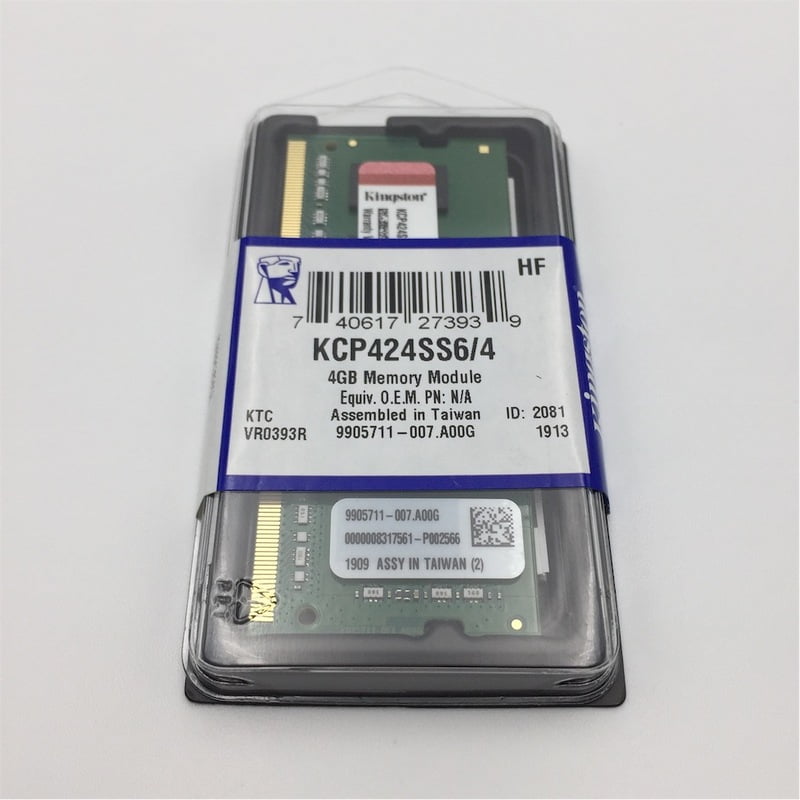 Kingston 4GB – DDR4 2400MHz. DDR4 , 2400MHz , Non-ECC KCP424SS6/4
